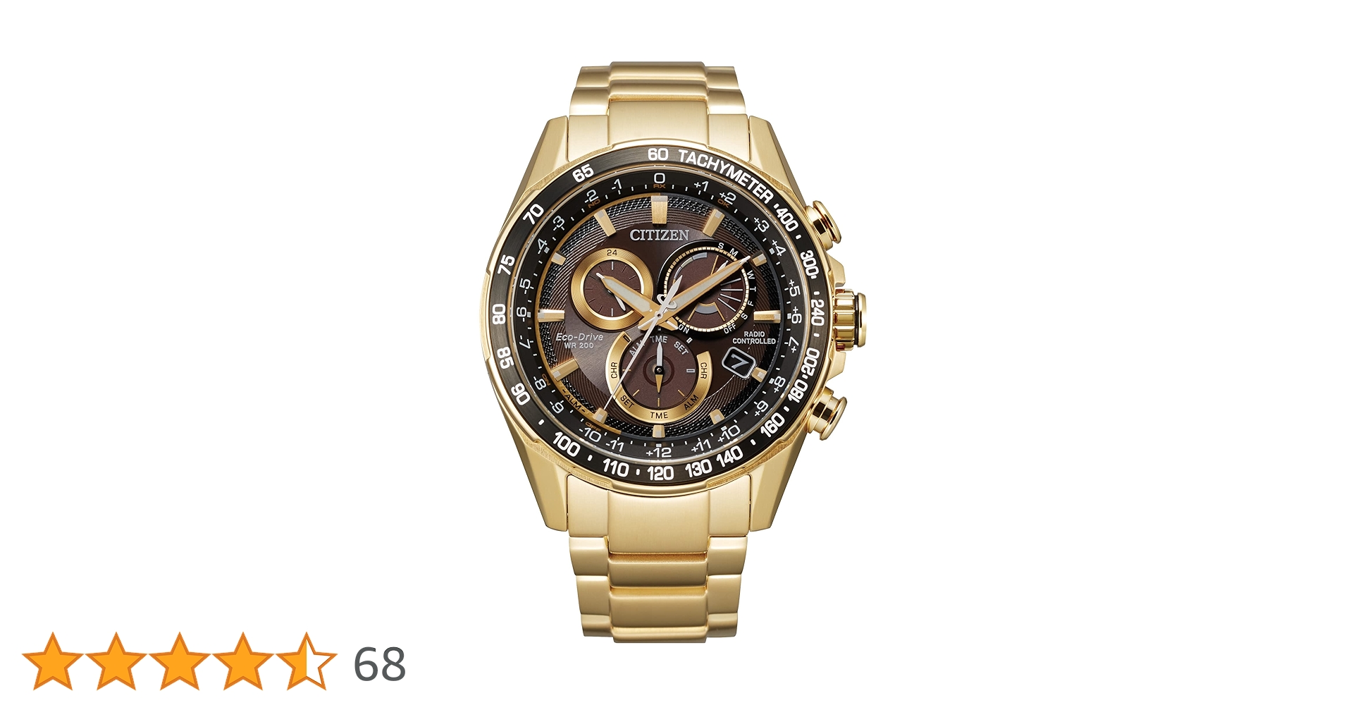 Amazon.co.jp: Citizen エコドライブクロノグラフゴールドトーン